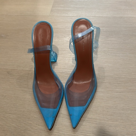 Amina Muaddi PVC blue sandal - Picture 2 of 4